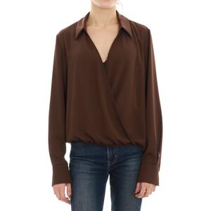 CAMICIA INCROCIATA MARRONE